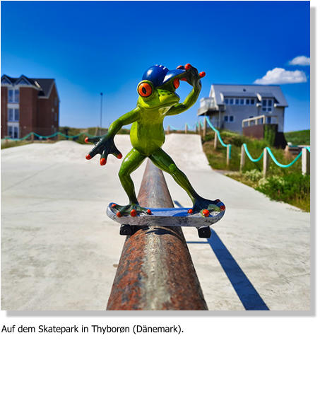 Auf dem Skatepark in Thyborøn (Dänemark).