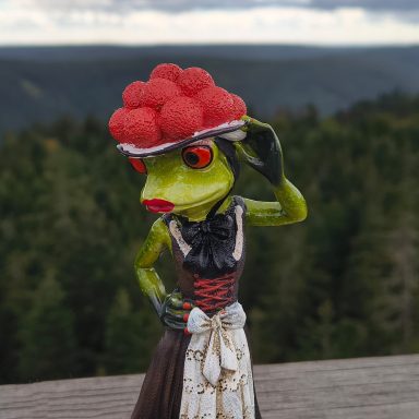 Claudia beim Baumwipfelpfad Schwarzwald